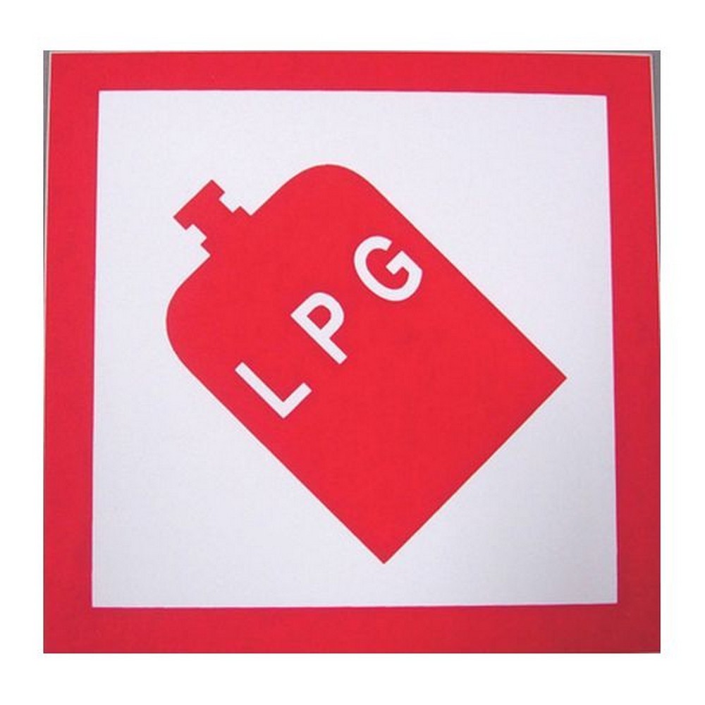 LPG 100mm diamond HazChem Self-adhesive vinyl Safety sticker caravan motorhome 