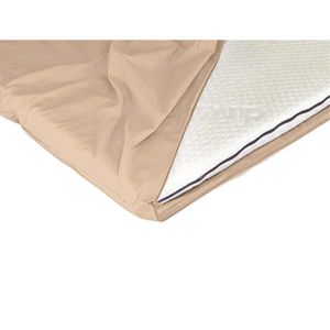 Zipped Sheet for Duvalay Compact Travel Topper 5cm Thick - Cappuccino