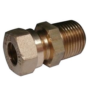 AG Male Gas Coupling (1/4" BSP Taper to 1/8" Compression)