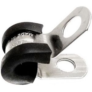 Jubilee Rubber Lined P Clip 9mm Stainless Steel (304)
