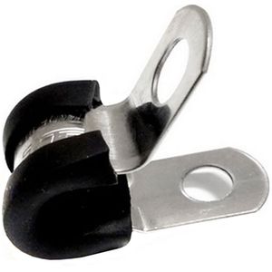 Jubilee Rubber Lined P Clip 6mm Stainless Steel (304)