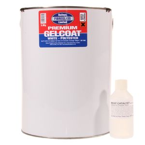 Baileys Fibreglass Polyester Gelcoat and Catalyst White 5kg