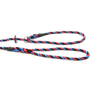 AG 8mm Slip Dog Lead 1.5m Red Black and Blue