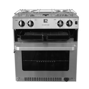 Voyager 4500 Burner Hob Oven with Ignition Stainless Steel