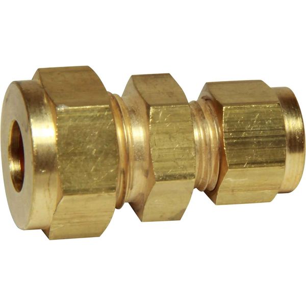 AG Straight Brass Coupling (5/16" to 3/8" Compression)