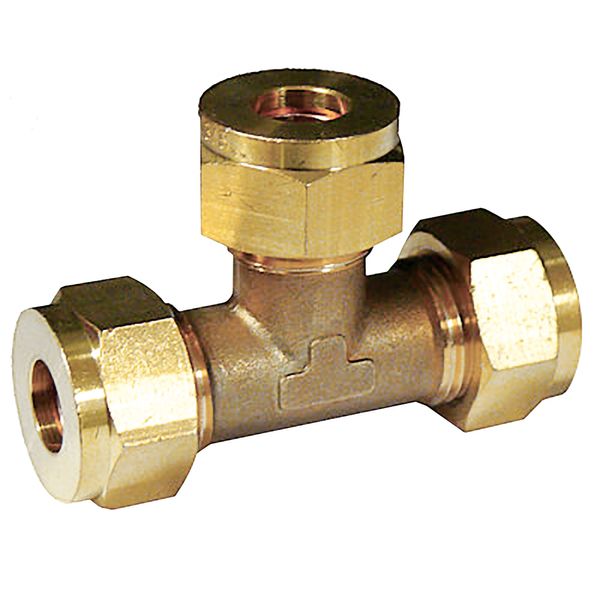 AG Equal Tee Gas Coupling 1/2" Compression