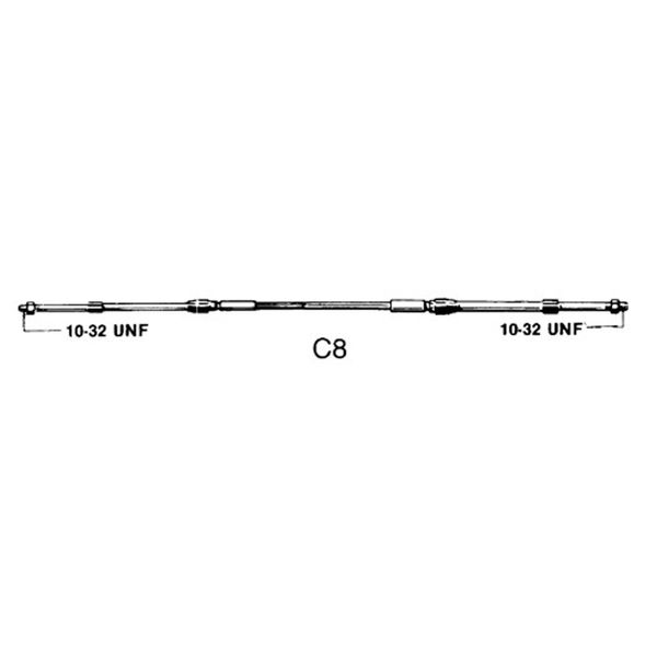 Ultraflex C8 33C Type Control Cable 12ft