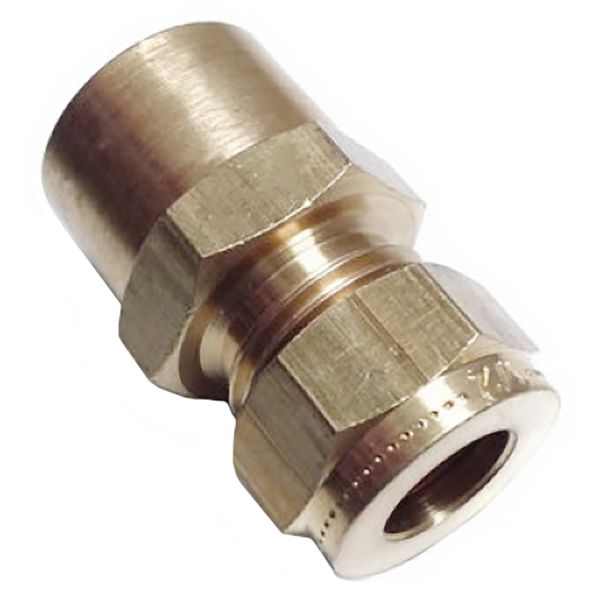 AG Wade Female Gas Coupling (1/4 Compression to 3/8 BSP Taper)