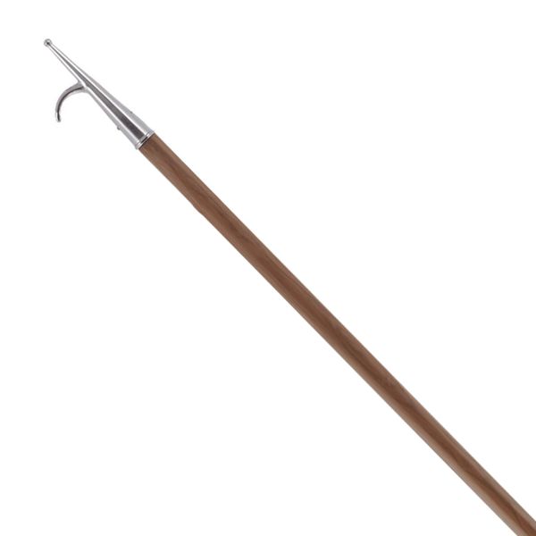 Trem Wooden Barge Pole with Chrome Hook 2.1m