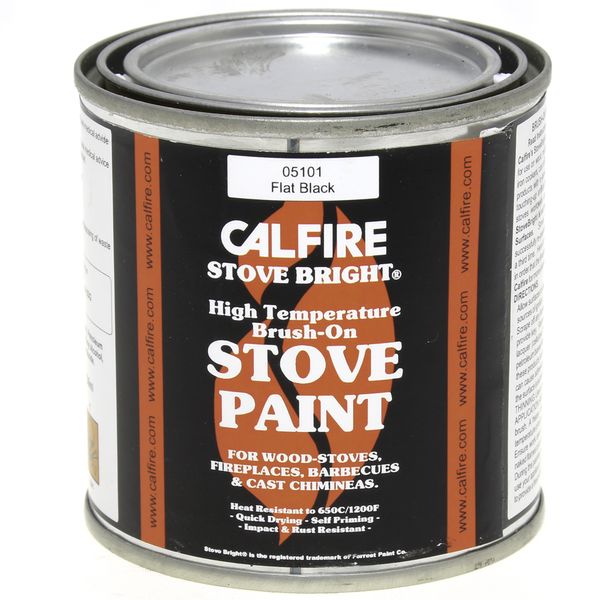 Calfire High Temperature Stove Paint Touch Up Matt Black 236ml