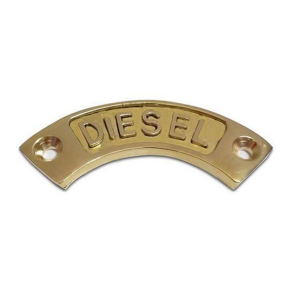 AG Nameplate 'Diesel' Brass Curved