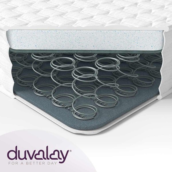 Duvalay Silver Double Mattress 6' x 4' x 9" (183cm x 122cm x 22cm)