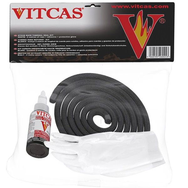VITCAS Fire Rope Seal Adhesive Black 