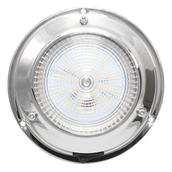 AAA 12V Stainless Steel Light LED 3" Dome (106mm) - Warm White