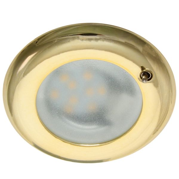 AAA 8-28V Brass Flush Mount Warm White LED Downlight 77mm Diameter