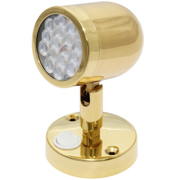 AAA LED Adjustable Reading Light Brass 8-30V