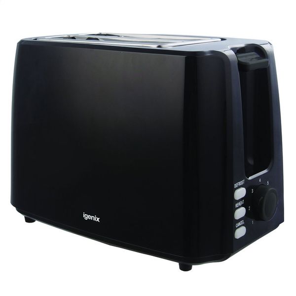 Igenix 2 Slice Toaster in Black 750W 230V