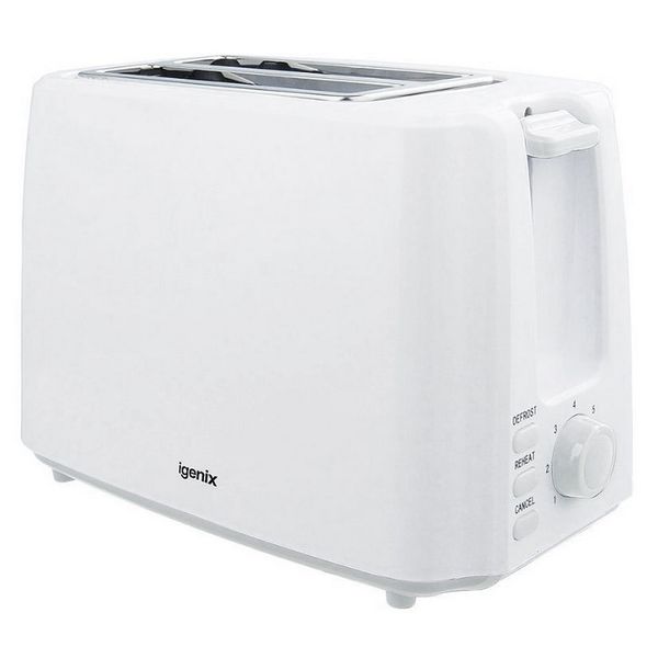 Igenix 2 Slice Toaster in White 750W 230V