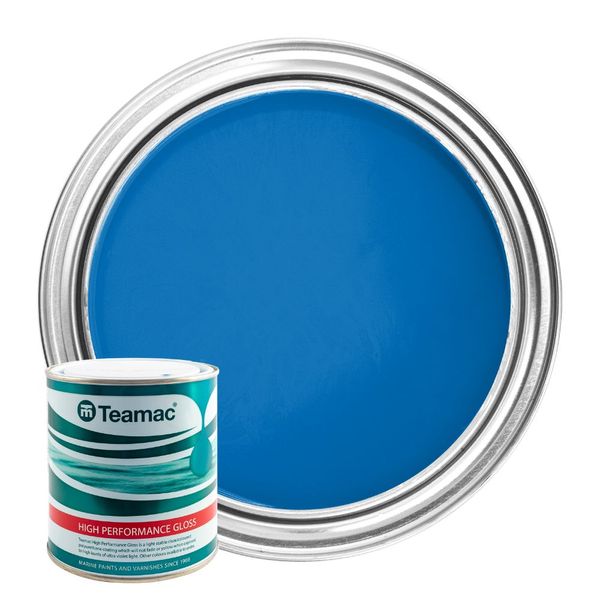 Teamac Marine Gloss Boat Paint French Blue 1 Litre (75)