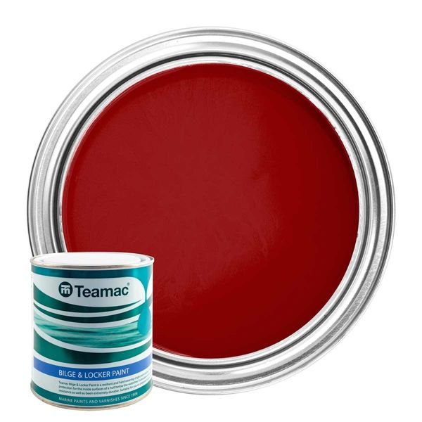 Teamac Red Bilge & Locker Paint (1 Litre)