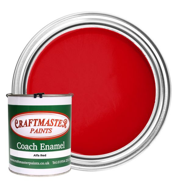 Craftmaster Enamel Boat Paint Alfa Red 1 Litre