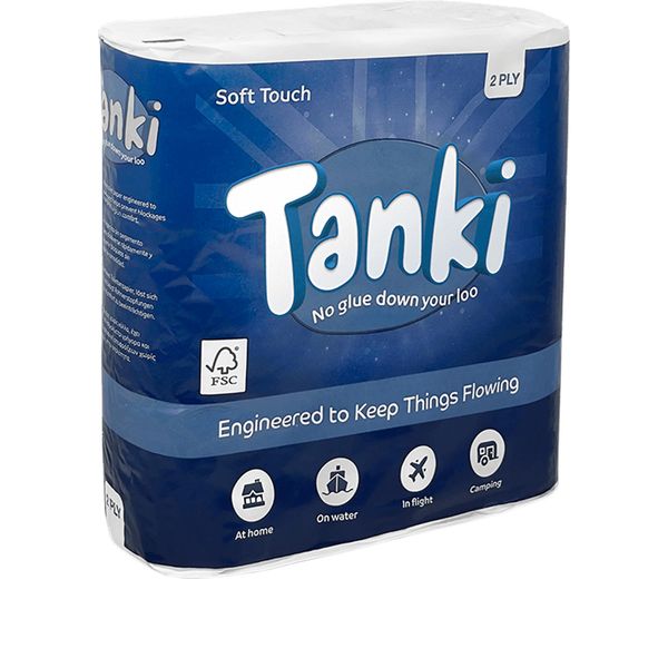 Tanki Toilet Rolls 2-Ply Soft Touch (9 Roll Pack / Plastic Free)