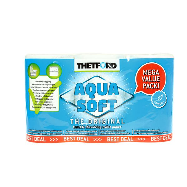 Thetford Aquasoft Quick Dissolve Toilet Paper (Pack of 6)