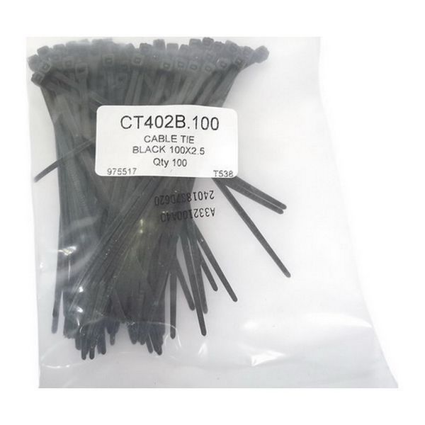 Cable Ties Black 102 x 2.5mm (100 Pack)