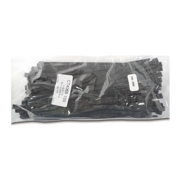 Cable Ties Black 200 x 4.8mm 100/Pack