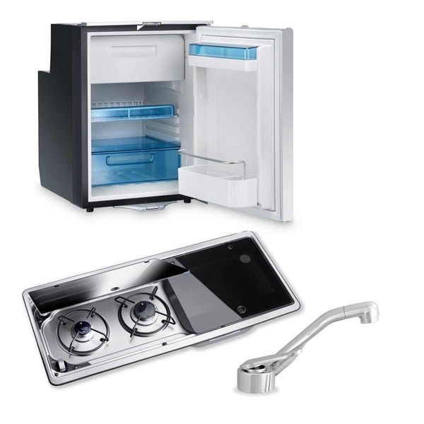 Dometic CRX50 Fridge, 9722 Hob/Sink Unit and Cold Tap Bundle (RH Sink)