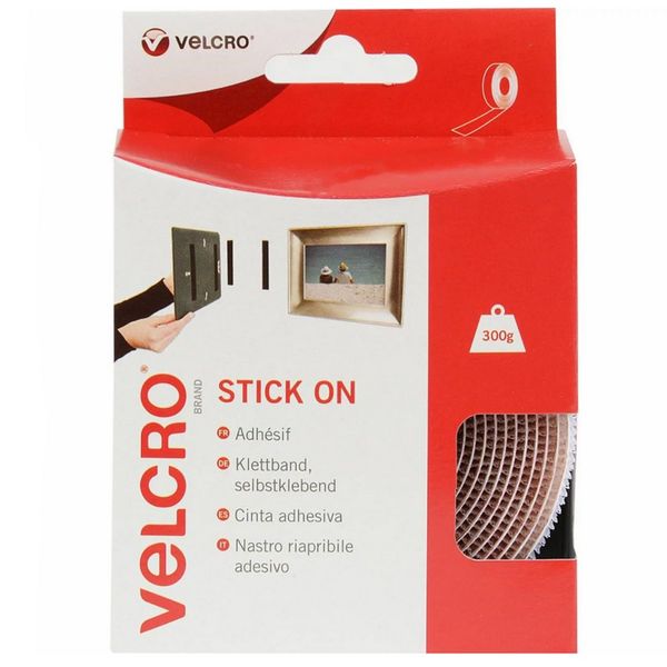 Velcro® Brand Stick On Tape 20mm x 2.5m White