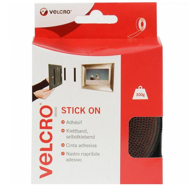 Velcro® Brand Stick On Tape 20mm x 2.5m Black