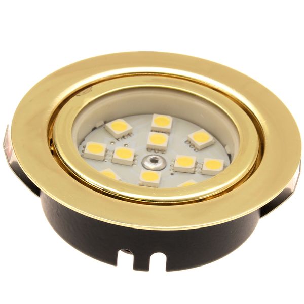 Aten Lighting Gold (Brass) Recessed LED Downlight Unswitched (Warm)