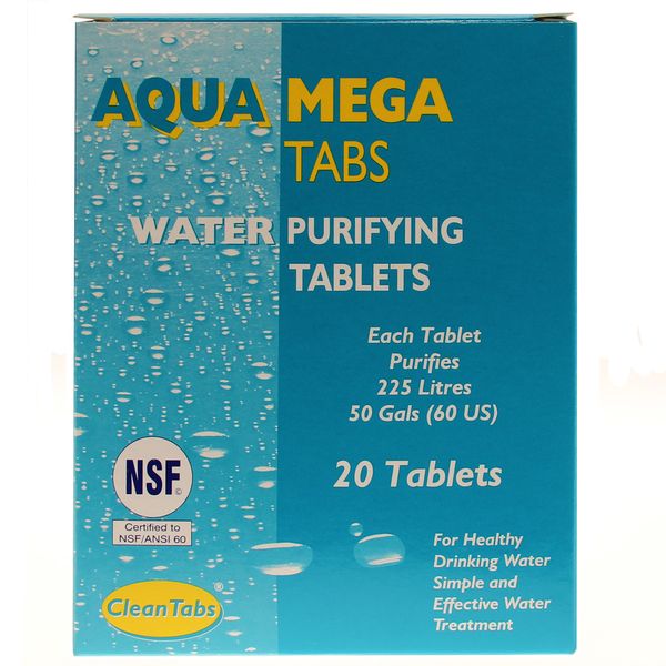 Clean Tabs Aquatabs Mega - Box 20 Tablets