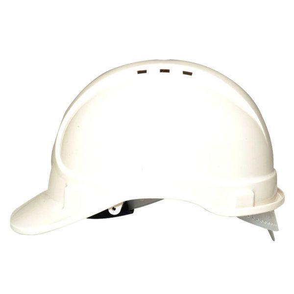 Deluxe Vented Safety Helmet White