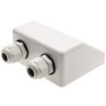 AG Twin White ABS Cable Entry Gland