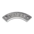 AG Nameplate 'Water' Chrome Curved