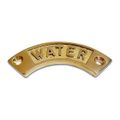 AG Nameplate 'Water' Brass Curved