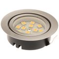 Aten Lighting Nickel Recessed LED Downlight Unswitched (Cool White)