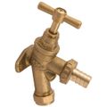 Brass Outdoor Garden Tap with Wall Mount